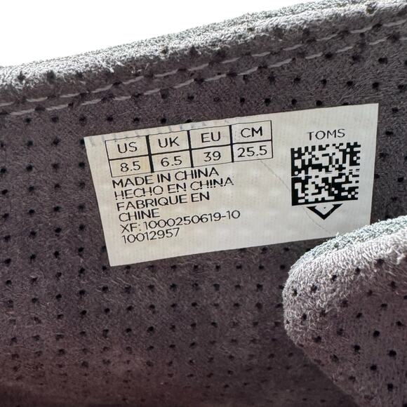 Tom's Women's Kala Wedge Grey Suede Lace Up Bootie - Size 8.5 - Picture 7 of 8